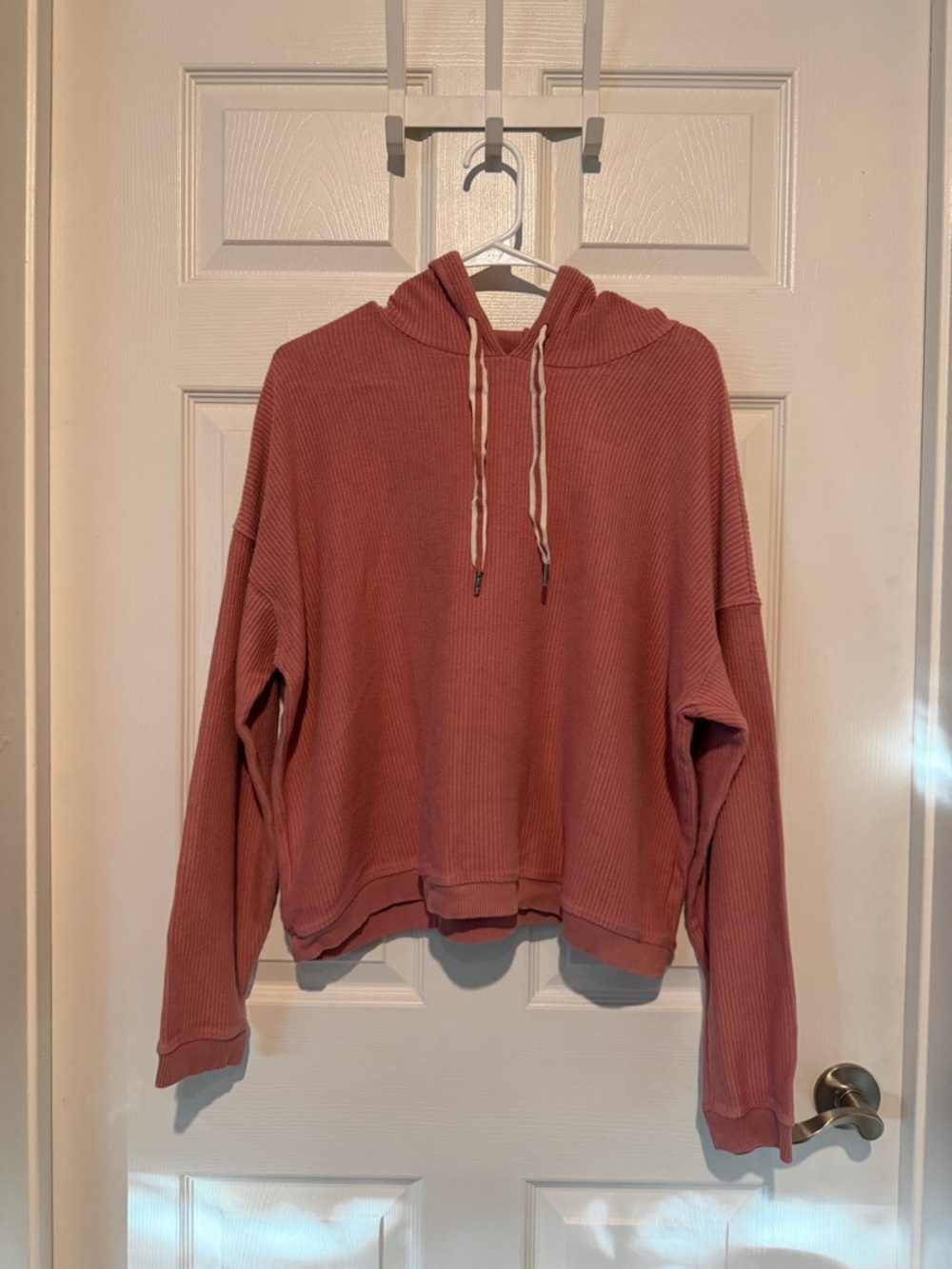 Aerie Waffle-Knit Ribbed Hoodie